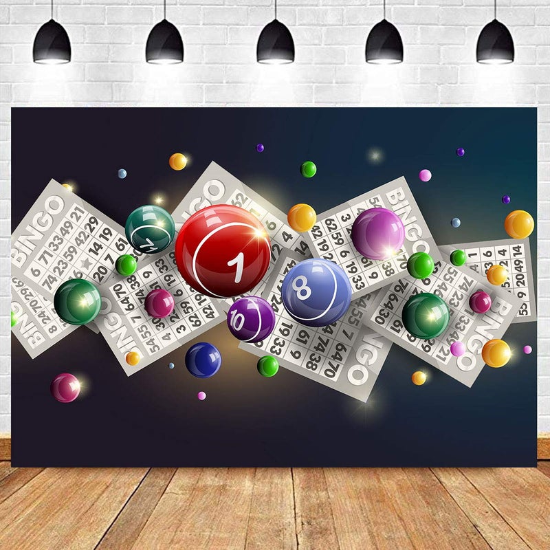 SSCSTS 9x6ft Lottery Photography Background Winning Ball Bingo Backdrop Photo Props LYST633 - Image 3